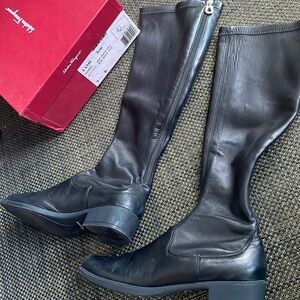 Salvatore Ferragamo Tame Leather Boots